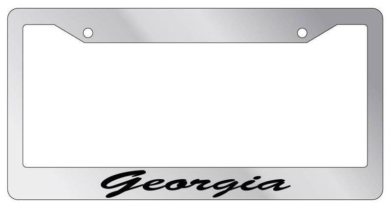 Chrome License Plate Frame CURSIVE Georgia Auto Accessory 1310  Mod-GRAPH9856236-5060