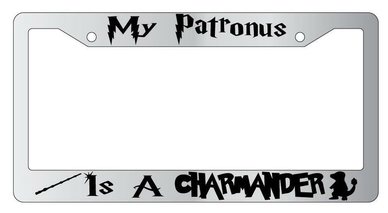 My Patronus Is A Charmander Chrome METAL License Plate Frame For Harry Potter  Mod-GRAPH9856236-10310