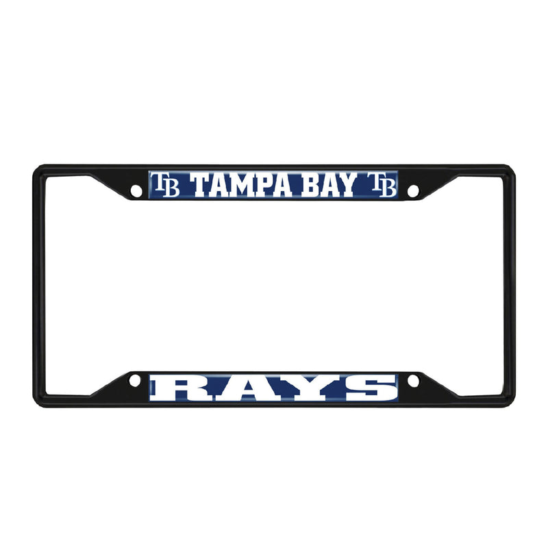 MLB Tampa Bay Rays Black Metal License Plate Frame