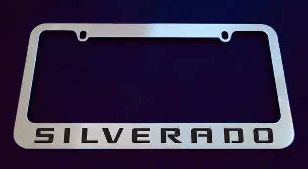 1 CHEVROLET SILVERADO LICENSE PLATE FRAME, MADE OF CHROME 1 Frame