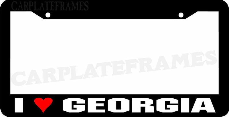 I LOVE Georgia License Plate Frame