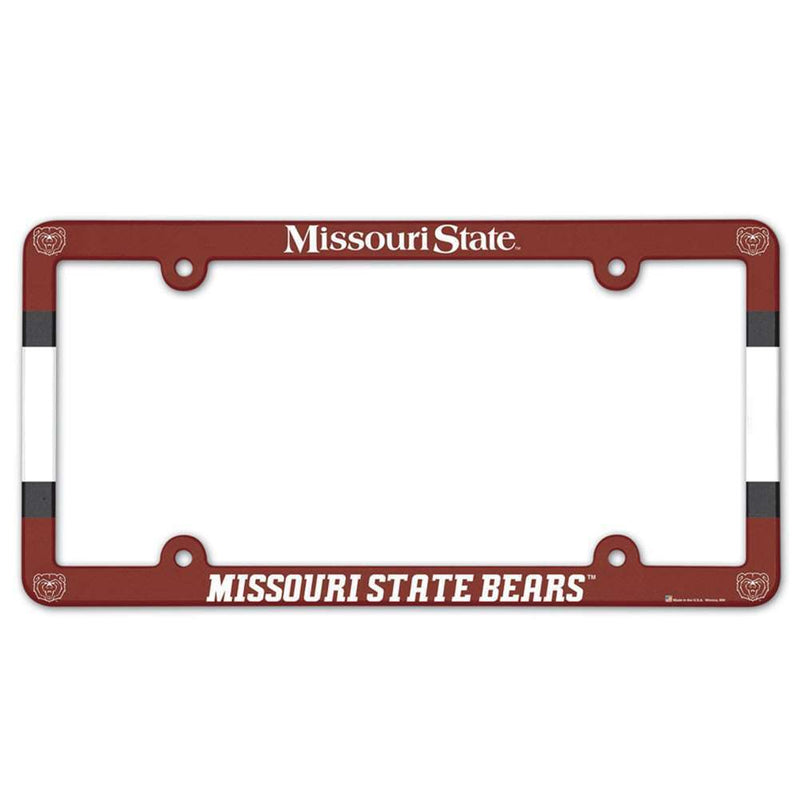 NCAA Missouri State University Bears Plastic License Plate Frame