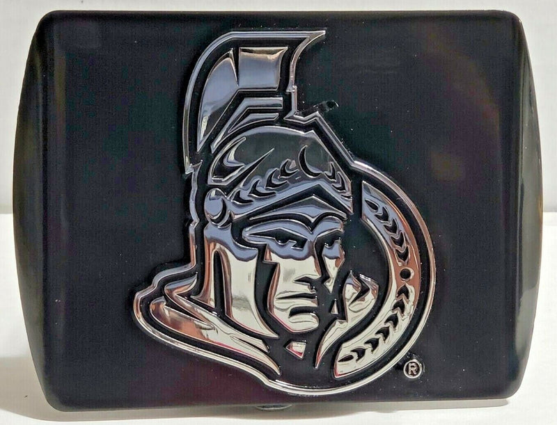 NHL Ottawa Senators 3D Chrome on Black Metal Hitch Cover