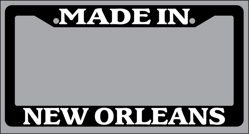Black License Plate Frame "Made in New Orleans" Auto Accessory Novelty 2408  Mod-GRAPH9856236-2975