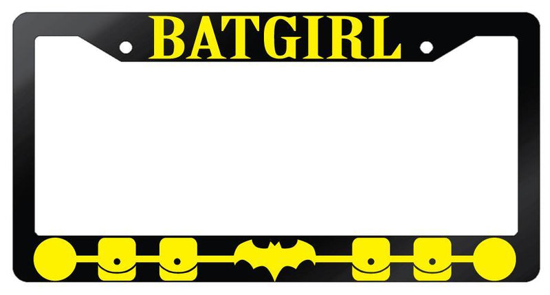 Batgirl Glossy Black Plastic License Plate Frame DC  Mod-GRAPH9856236-6962