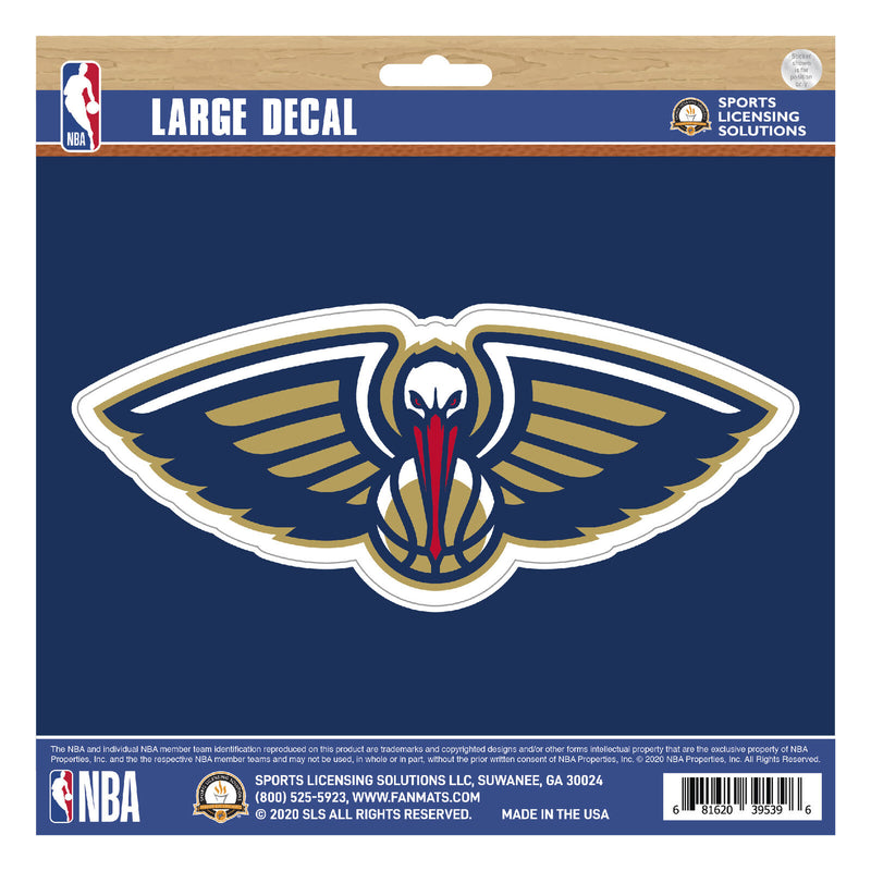 NBA New Orleans Pelicans Decal Large 8"X8" Auto RV Boat Cooler Luggage