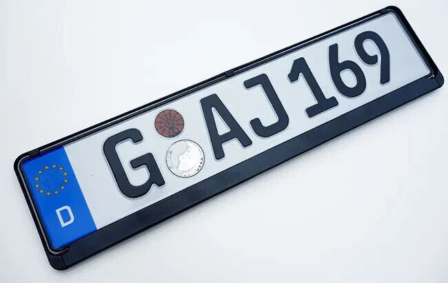 Universal European Euro License Plate Holder Frame Trim Surround Tag Bracket-Car v2