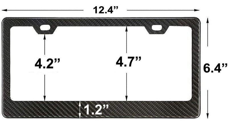 JDM 2 pc 100% REAL CARBON FIBER LICENSE PLATE FRAME HOLDER COVER FRONT/REAR V48