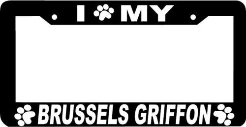 BRUSSELS GRIFFON DOG paw print License Plate Frame