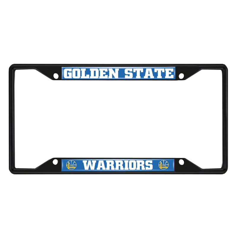 NBA Golden State Warriors Black Metal License Plate Frame