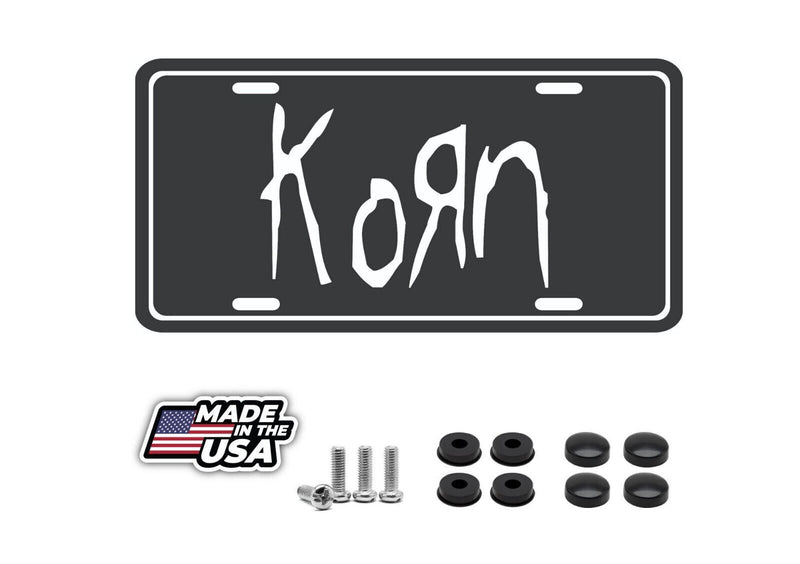 KORN license plate metal wall sign front tag vanity plate -Music Band