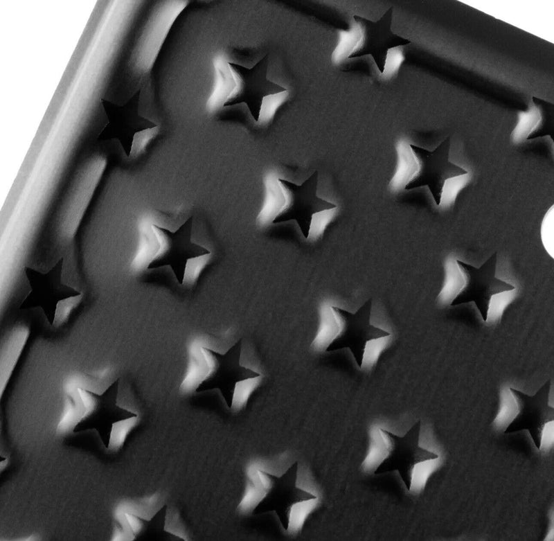 American flag Embossed license plate & Frame Key Chain Combo Set Black On Black