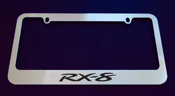 Mazda RX-8 Chrome License Plate Frame, Set of 2, Made of Chrome, Front, Silver, Road Legal, Car