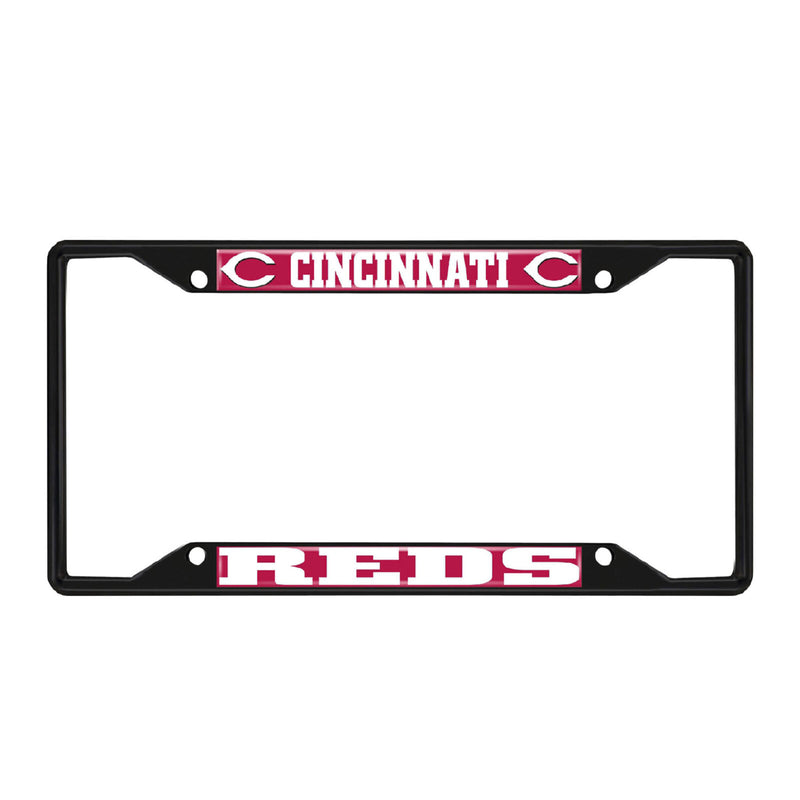 MLB Cincinnati Reds Black Metal License Plate Frame