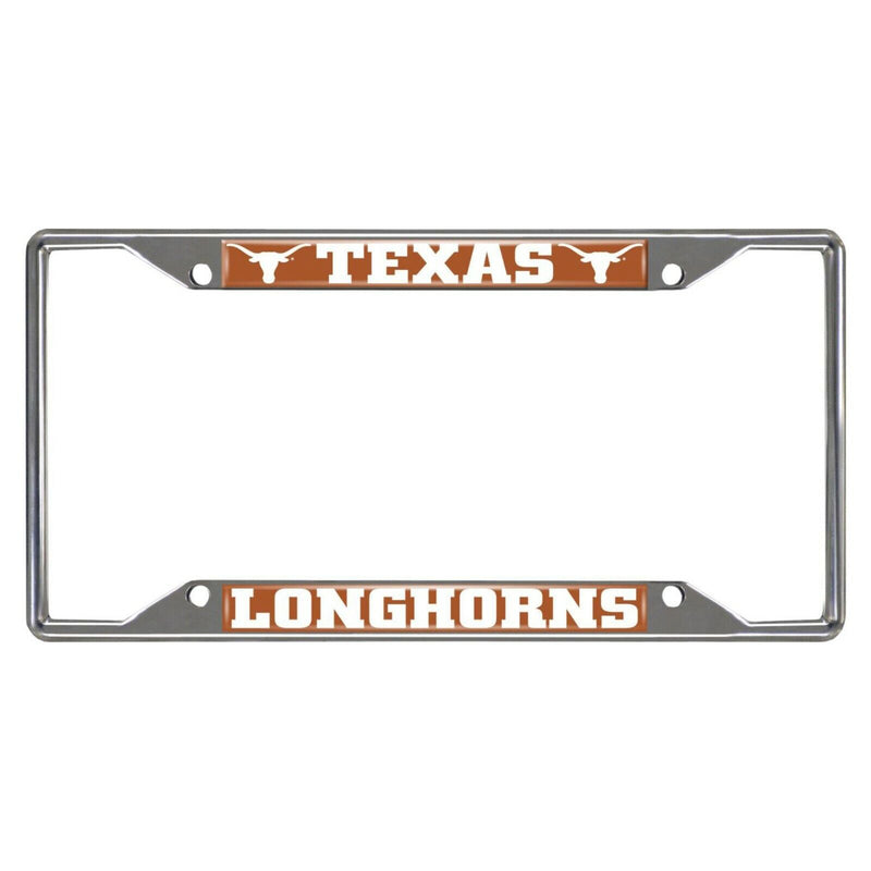 NCAA Texas Longhorns Chrome Metal License Plate Frame