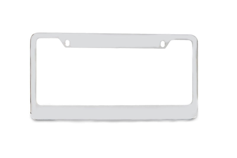 2Pcs Chrome Metal License Plate Frame Cove With Free Scew Caps