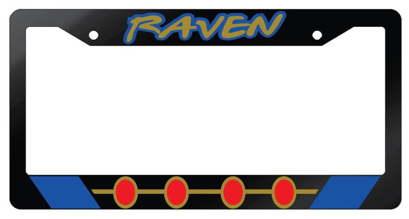 Raven Glossy Black Plastic License Plate Frame DC  Mod-GRAPH9856236-6957