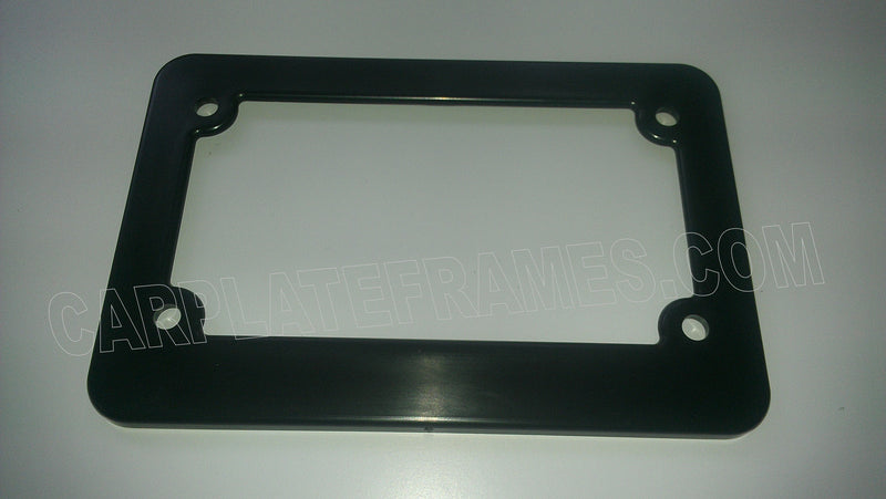 LOT OF 5 MOTORCYCLE scooter blank black plastic License Plate Frame