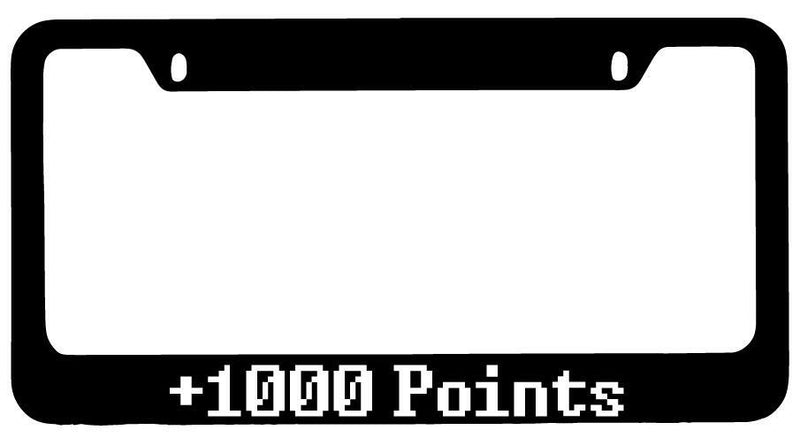 1000 Points Black METAL License Plate Frame Auto Accessory  Mod-GRAPH9856236-7898