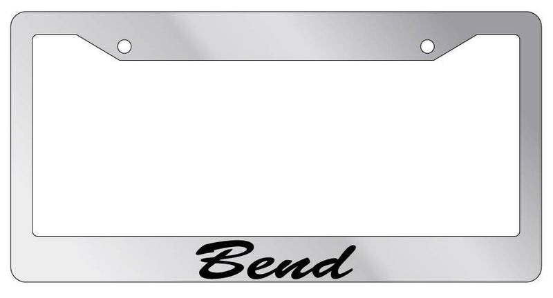 Chrome METAL License Plate Frame Bend Cursive Auto Accessory  Mod-GRAPH9856236-7997