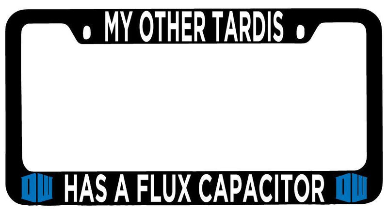 Black METAL LP Frame Auto Accessory My Other Tardis Has A Flux Capacitor  Mod-GRAPH9856236-10127