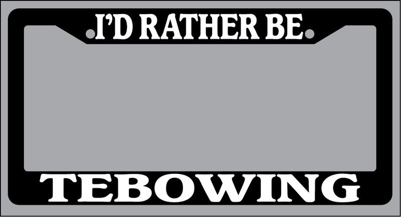 Black License Plate Frame "I&