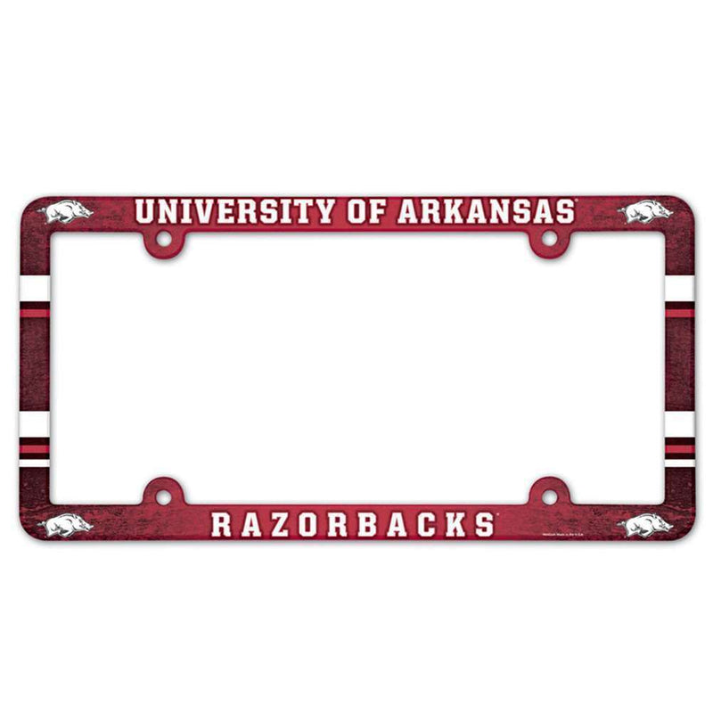 NCAA Arkansas Razorbacks Plastic License Plate Frame