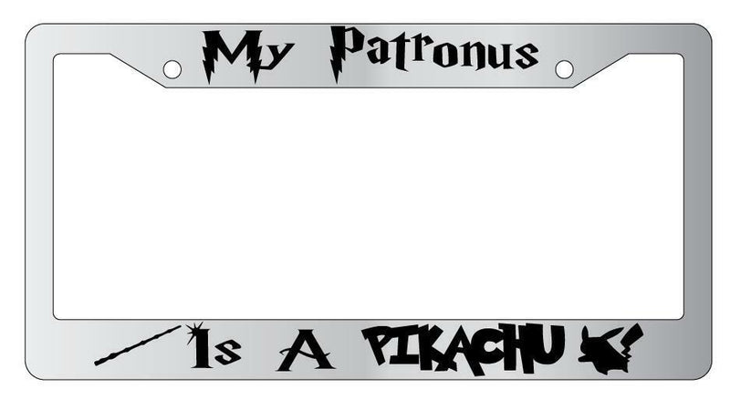 My Patronus Is A For Pikachu Chrome METAL License Plate Frame For Harry Potter  Mod-GRAPH9856236-10070