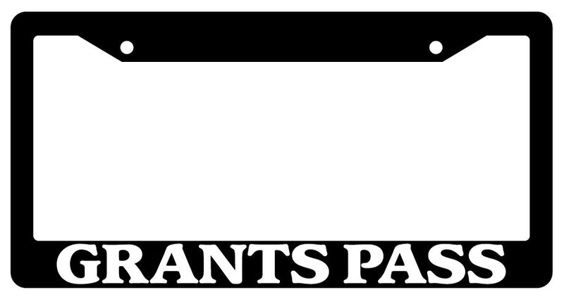Black License Plate Frame Grants Pass City State Auto Accessory 1321  Mod-GRAPH9856236-343