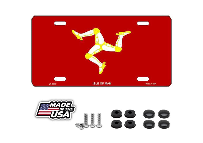 Isle Of Man Flag Metal Novelty License Plate Tag LP-4036