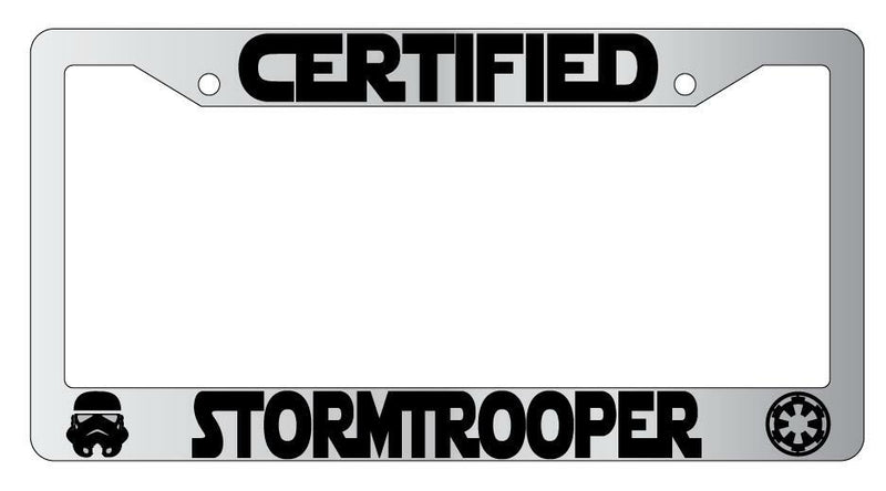 Certified For Stormtrooper Chrome Plastic License Plate Frame Star Wars  Mod-GRAPH9856236-5113