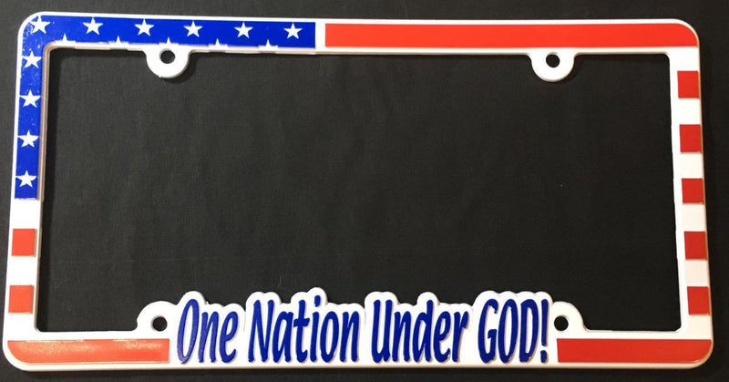 One Nation Under God 3D License Plate Frame Auto Accessory  Mod-GRAPH9856236-36