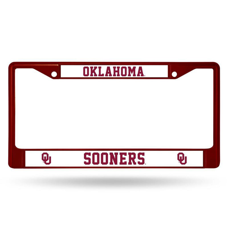 NCAA Oklahoma Sooners Team Color Chrome License Plate Frame