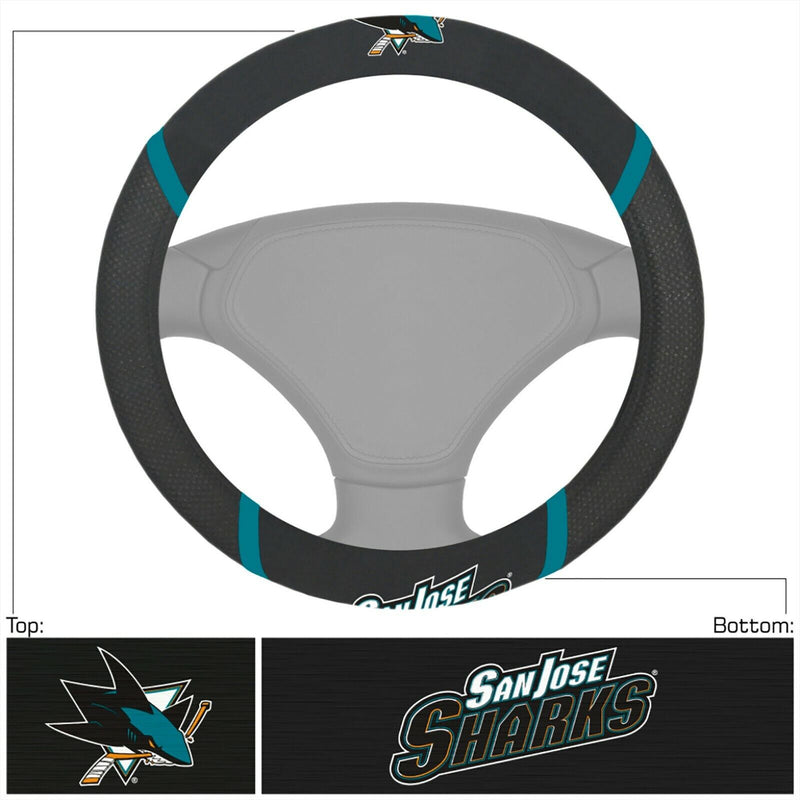 NHL San Jose Sharks Embroidered Steering Wheel Cover