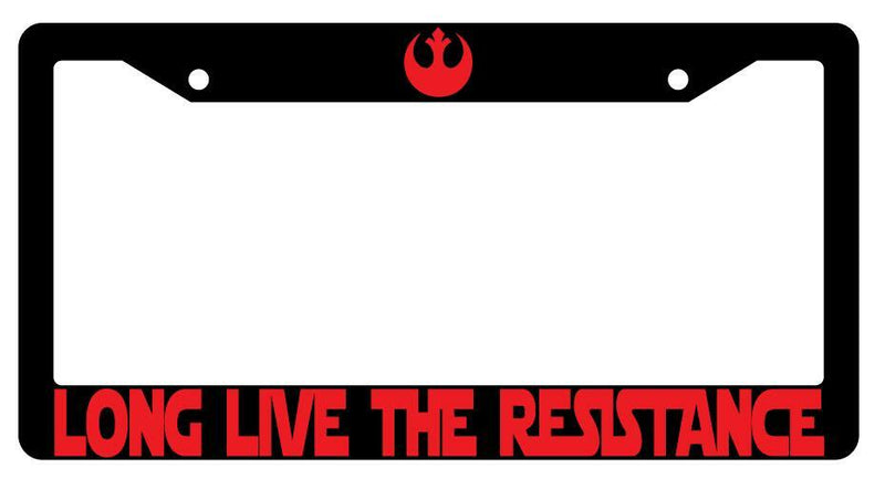 Long Live The Resistance Black Plastic License Plate Frame SW  Mod-GRAPH9856236-3429