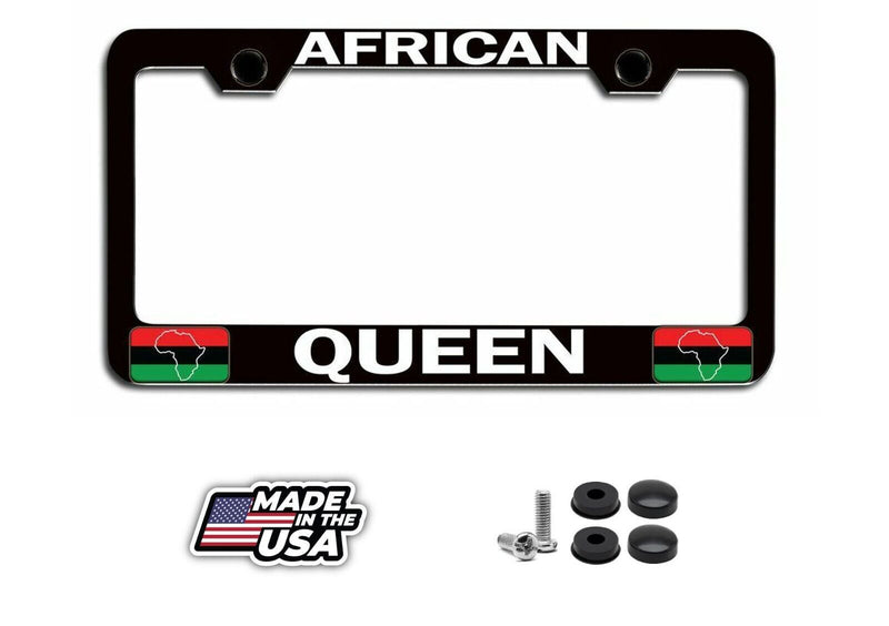 AFRICAN QUEEN Africa Steel License Plate Frame. CAN PERSONALIZE