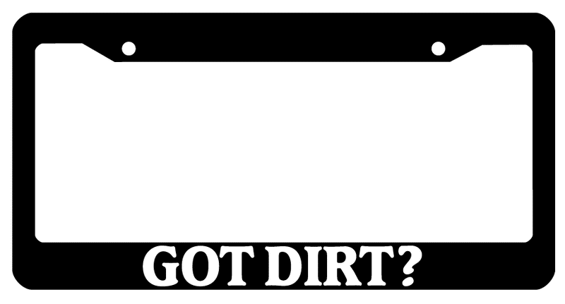 Black License Plate Frame Got Dirt? Auto Accessory 792  Mod-GRAPH9856236-234