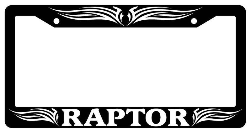 Black License Plate Frame RAPTOR TRIBAL 