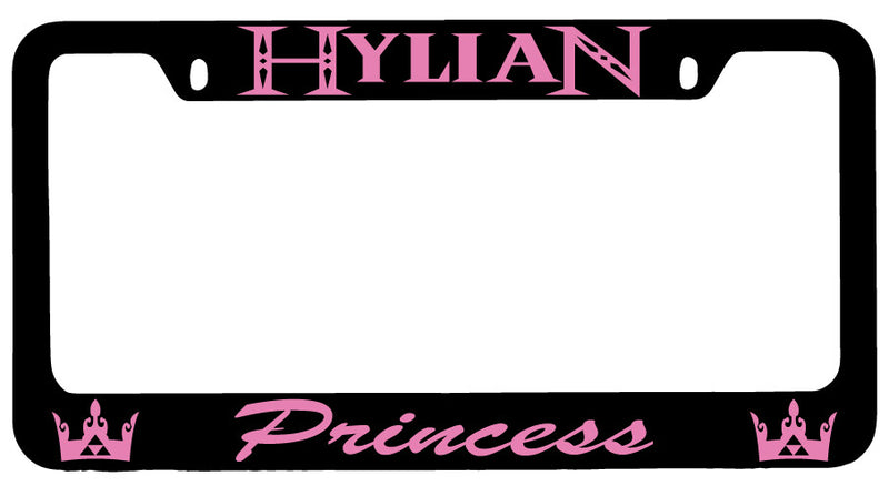 Hylian Princess Black METAL License Plate Frame Zelda  Mod-GRAPH9856236-8046