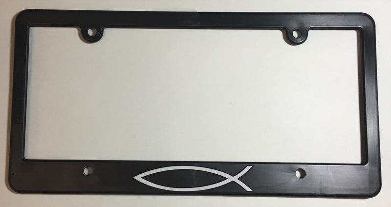 Black Skinny Top License Plate Frame Solo Fish Auto Accessory  Mod-GRAPH9856236-3399