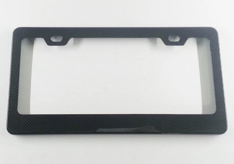 Genuine Real New Black Carbon Fiber License Plate Frame Light Weight Luxury
