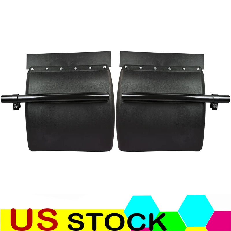 Pair 24"x24" Black Poly Plastic Quarter Fender Mud Flap Hangers For Semi Trucks