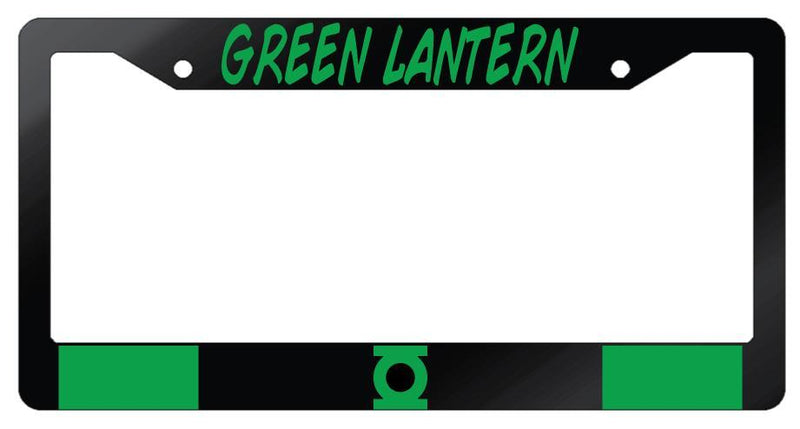 Green Lantern Glossy Black Plastic License Plate Frame DC  Mod-GRAPH9856236-6978