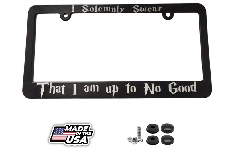 I Solemnly Swear That I am up to No Good Harry Potter License Plate Frame NEW