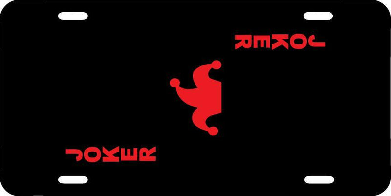 Joker Card (RED) Black Vanity License Plate Mod-GRAPH9856236-7722
