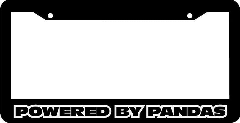 POWERED BY PANDAS PANDA License Plate Frame