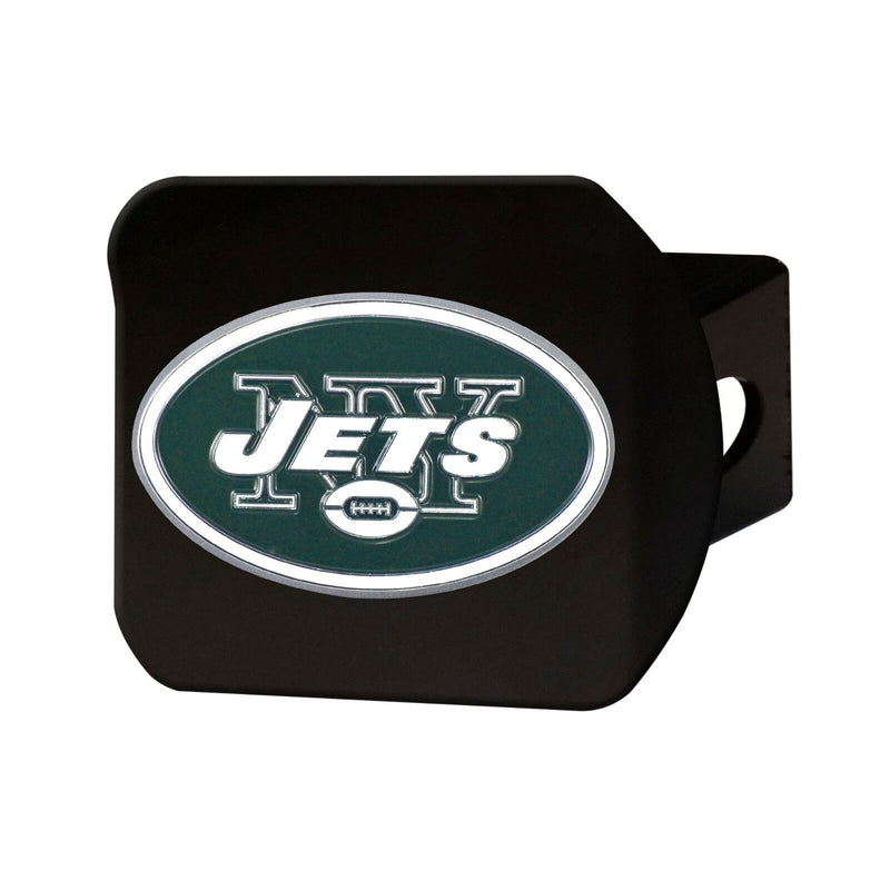 NFL New York Jets 3D Color on Black Metal Hitch Cover