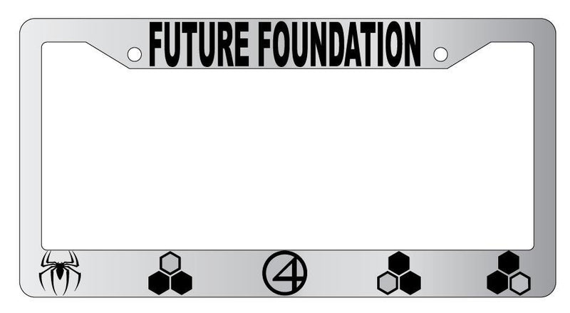 Future Foundation Chrome License Plate Frame For Marvel  Mod-GRAPH9856236-5025