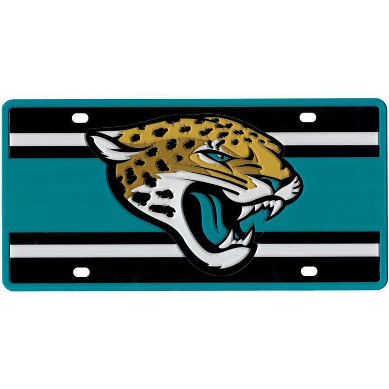 NFL Jacksonville Jaguars Full Color Super Stripe Inlay License Plate