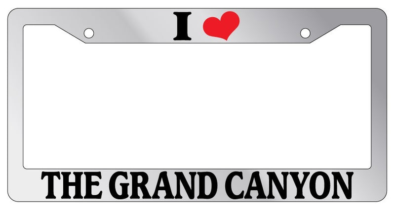 Chrome License Plate Frame I Heart The Grand Canyon Auto Accessory 1319  Mod-GRAPH9856236-4480